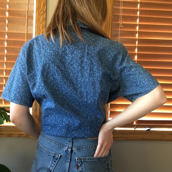 🎈VTG Floral Denim Shirt - Picture 3 of 7